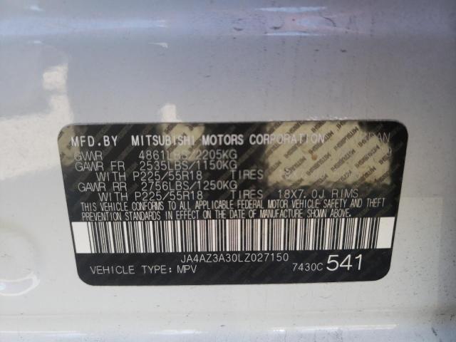 Photo 10 from auction – 2020 MITSUBISHI OUTLANDER with VIN JA4AZ3A30LZ027150