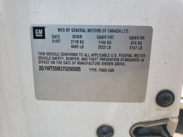 Photo 10 from auction – 2007 CHEVROLET IMPALA LT with VIN 2G1WT55N379296885