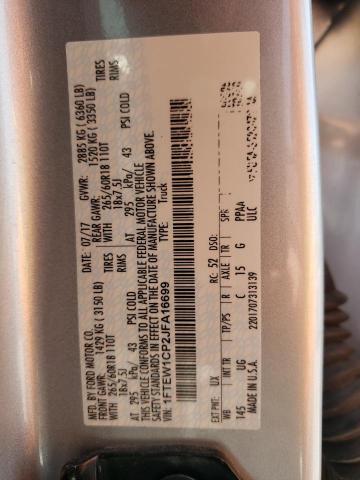 Photo 10 from auction – 2018 FORD F150 SUPER with VIN 1FTEW1CP2JFA16699