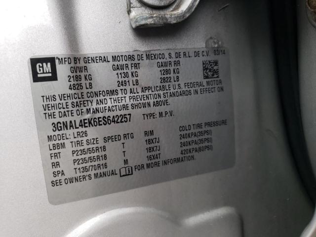 Photo 10 from auction – 2014 CHEVROLET CAPTIVA LT with VIN 3GNAL4EK6ES642257