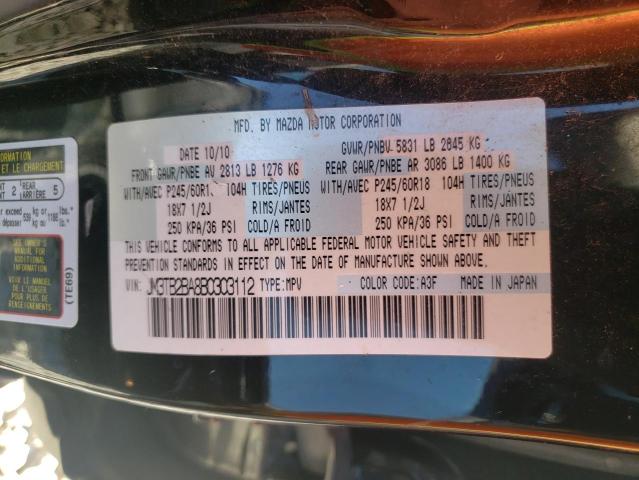 Photo 10 from auction – 2011 MAZDA CX-9 with VIN JM3TB2BA8B0303112