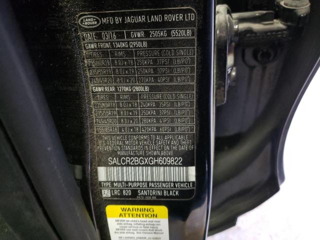 Photo 10 from auction – 2016 LAND ROVER DISCOVERY with VIN SALCR2BGXGH609822