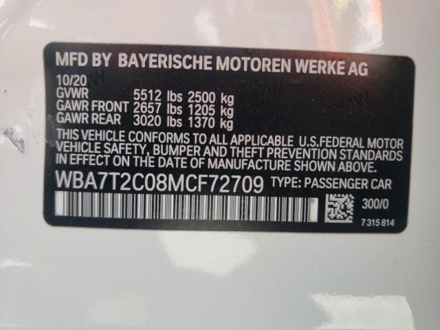 Photo 10 from auction – 2021 BMW 740 I with VIN WBA7T2C08MCF72709