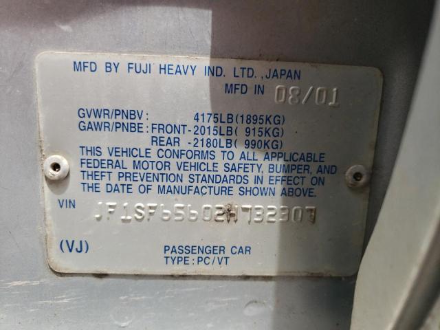 Photo 10 from auction – 2002 SUBARU FORESTER S with VIN JF1SF65602H732307