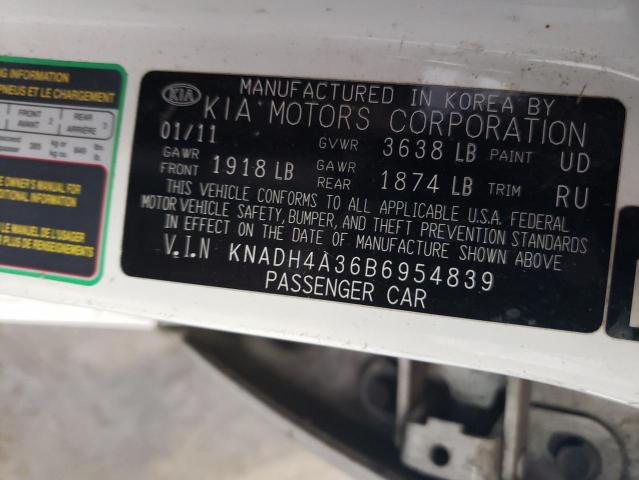 Photo 10 from auction – 2011 KIA RIO BASE with VIN KNADH4A36B6954839