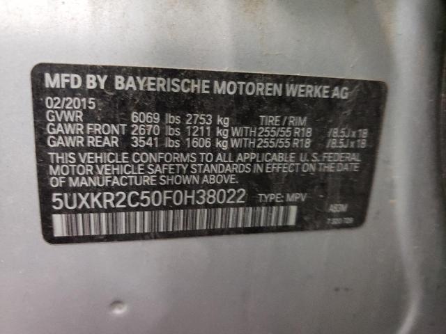 Photo 10 from auction – 2015 BMW X5 SDRIVE3 with VIN 5UXKR2C50F0H38022