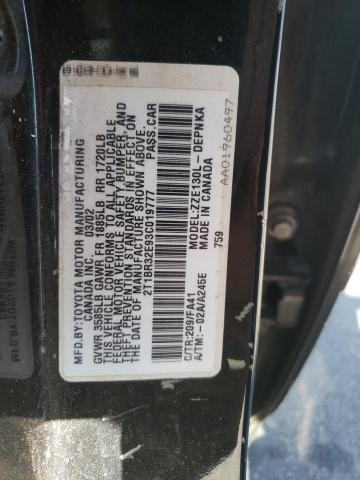 Photo 10 from auction – 2003 TOYOTA COROLLA CE with VIN 2T1BR32E93C019777
