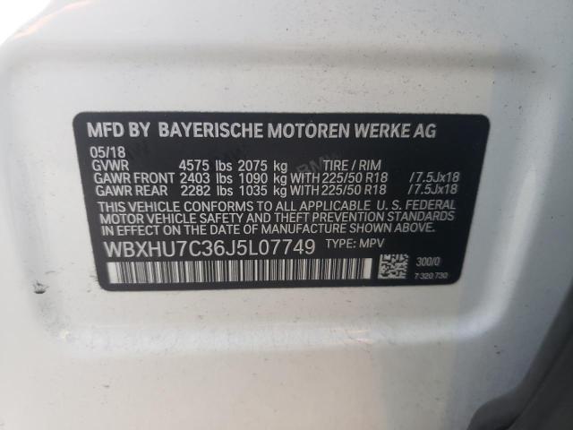 Photo 10 from auction – 2018 BMW X1 SDRIVE2 with VIN WBXHU7C36J5L07749