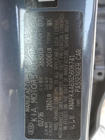 Photo 10 from auction – 2016 KIA FORTE LX with VIN KNAFK4A61G5606741