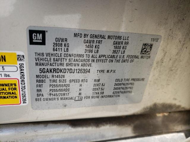 Photo 10 from auction – 2013 BUICK ENCLAVE with VIN 5GAKRDKD7DJ126394