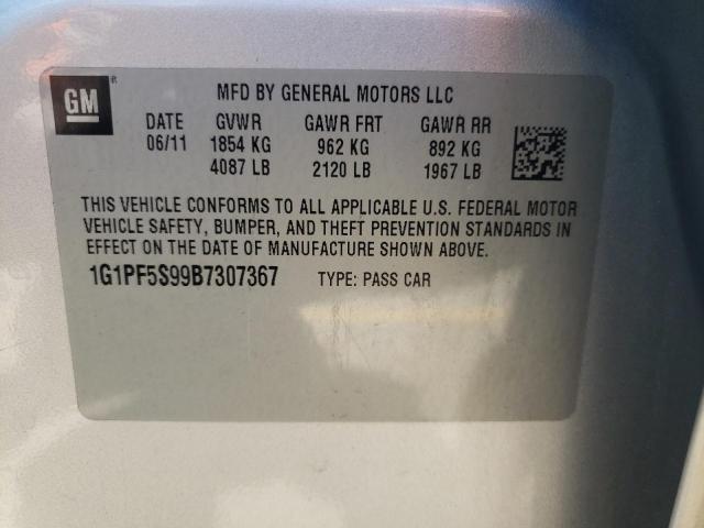 Photo 10 from auction – 2011 CHEVROLET CRUZE LT with VIN 1G1PF5S99B7307367