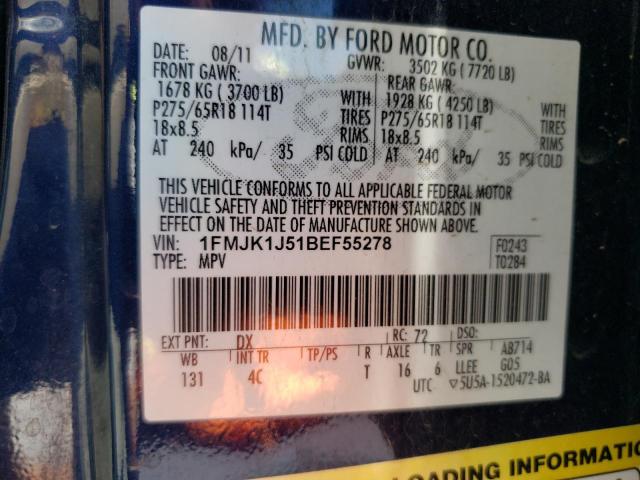 Photo 10 from auction – 2011 FORD EXPEDITION with VIN 1FMJK1J51BEF55278
