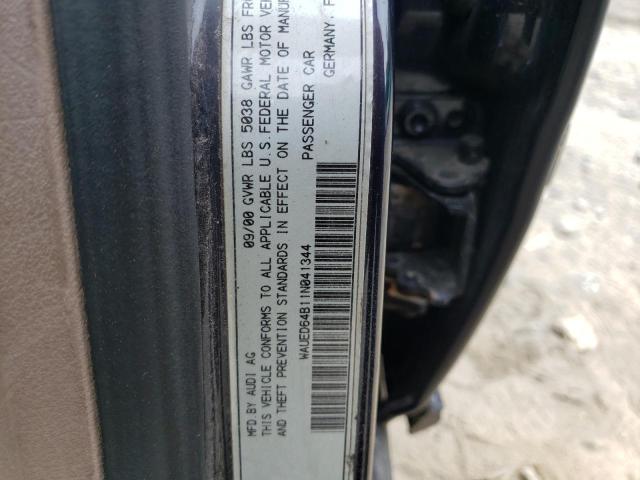 Photo 10 from auction – 2001 AUDI A6 with VIN WAUED64B11N041344