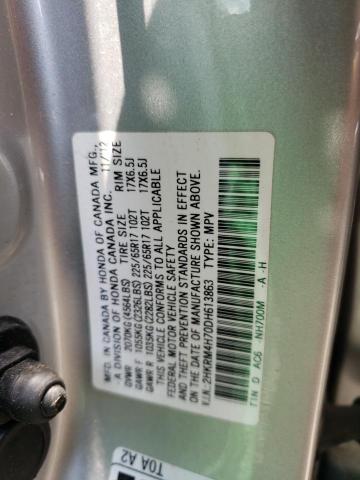 Photo 10 from auction – 2013 HONDA CR-V EXL with VIN 2HKRM4H70DH613863