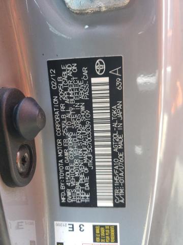 Photo 10 from auction – 2012 TOYOTA SCION TC with VIN JTKJF5C70C3039109