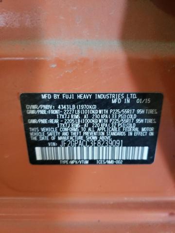 Photo 10 from auction – 2015 SUBARU XV CROSSTR with VIN JF2GPACC3F8239091