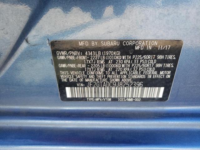 Photo 10 from auction – 2018 SUBARU CROSSTREK with VIN JF2GTADC9J8252396