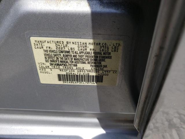 Photo 10 from auction – 2012 NISSAN SENTRA 2.0 with VIN 3N1AB6AP3CL727169