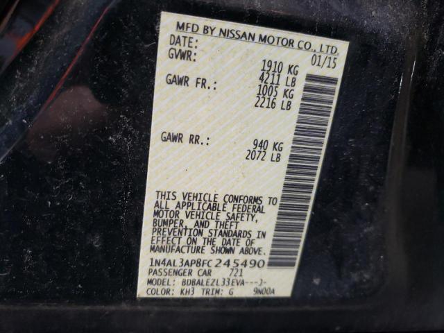 Photo 10 from auction – 2015 NISSAN ALTIMA 2.5 with VIN 1N4AL3AP8FC245490