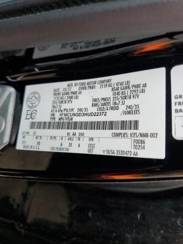 Photo 10 from auction – 2017 FORD ESCAPE SE with VIN 1FMCU9GD3HUD22372