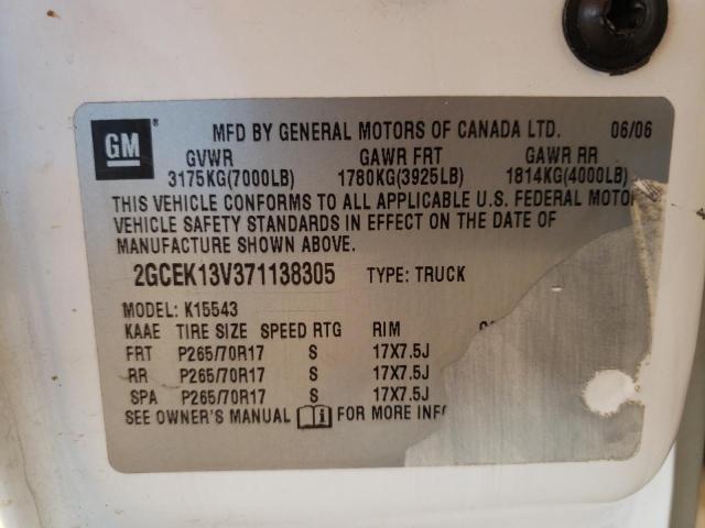Photo 10 from auction – 2007 CHEVROLET SILVERADO with VIN 2GCEK13V371138305
