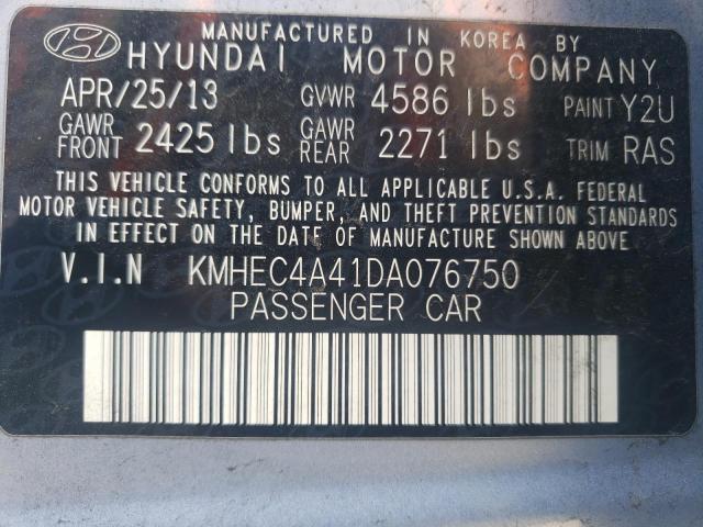 Photo 10 from auction – 2013 HYUNDAI SONATA HYB with VIN KMHEC4A41DA076750