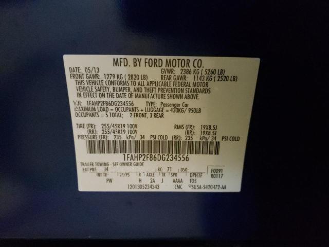 Photo 10 from auction – 2013 FORD TAURUS LIM with VIN 1FAHP2F86DG234556
