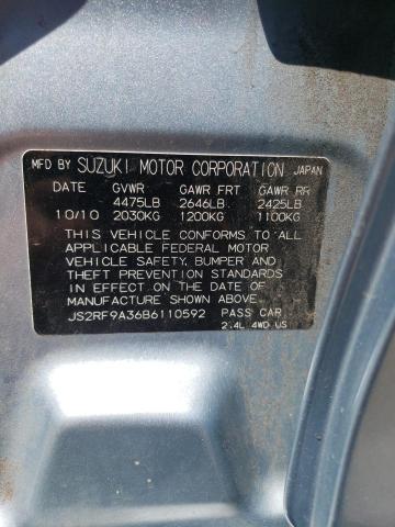 Photo 10 from auction – 2011 SUZUKI KIZASHI SE with VIN JS2RF9A36B6110592
