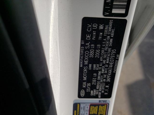 Photo 10 from auction – 2017 KIA FORTE LX with VIN 3KPFK4A74HE079795