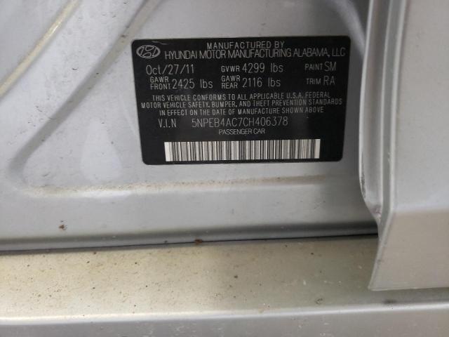 Photo 10 from auction – 2012 HYUNDAI SONATA GLS with VIN 5NPEB4AC7CH406378