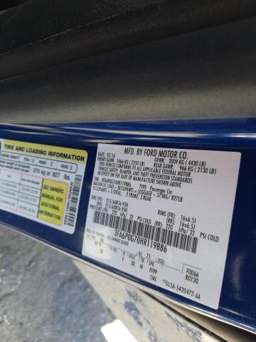 Photo 10 from auction – 2017 FORD FUSION S with VIN 3FA6P0G70HR119886