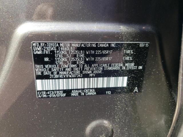 Photo 10 from auction – 2015 TOYOTA RAV4 LE with VIN 2T3BFREV1FW307343