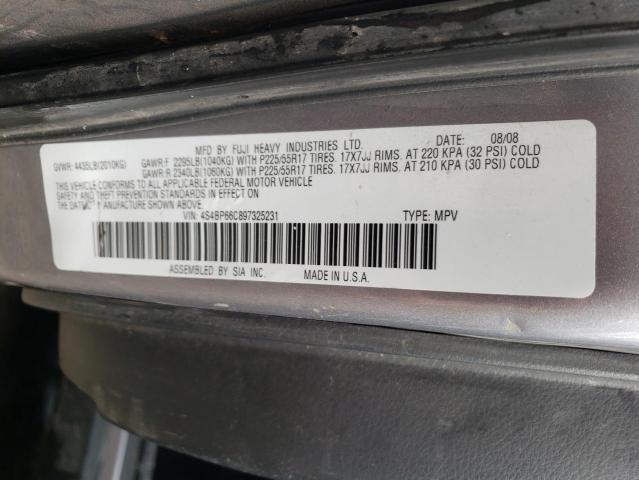 Photo 10 from auction – 2009 SUBARU OUTBACK 2. with VIN 4S4BP66C897325231