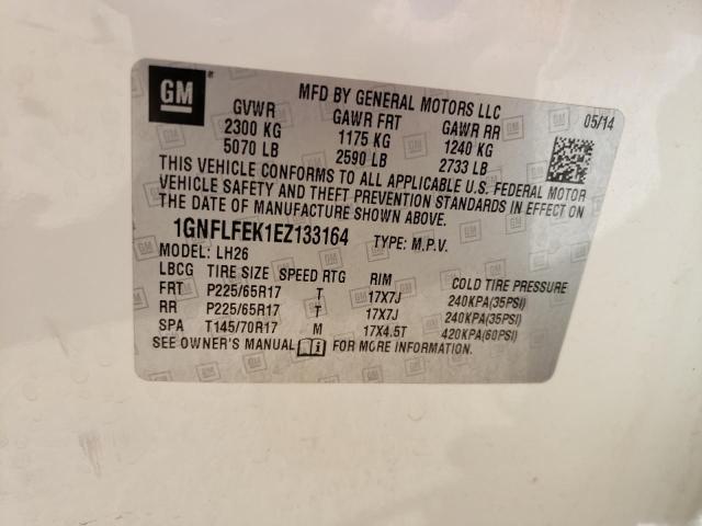 Photo 10 from auction – 2014 CHEVROLET EQUINOX LT with VIN 1GNFLFEK1EZ133164