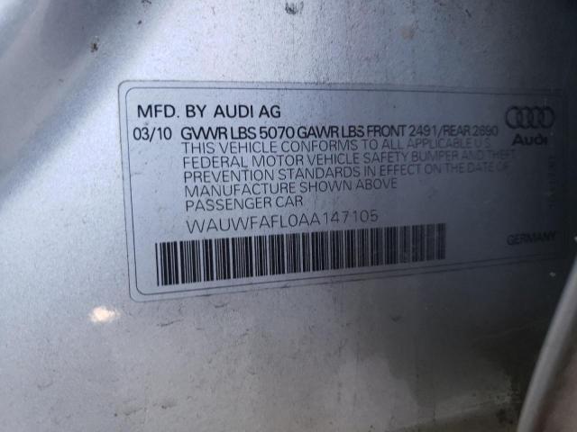 Фото 10 с аукциона – 2010 AUDI A4 PREMIUM с VIN WAUWFAFL0AA147105