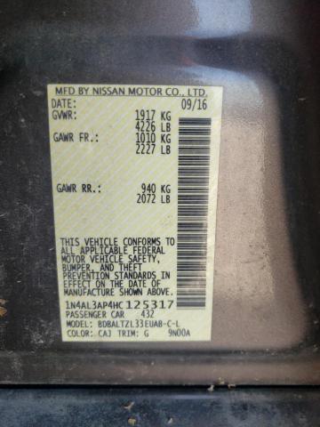 Photo 10 from auction – 2017 NISSAN ALTIMA 2.5 with VIN 1N4AL3AP4HC125317