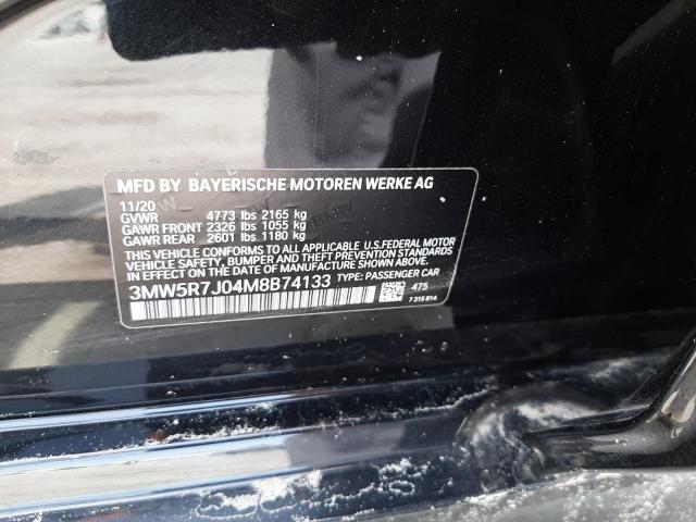 Photo 10 from auction – 2021 BMW 330XI with VIN 3MW5R7J04M8B74133