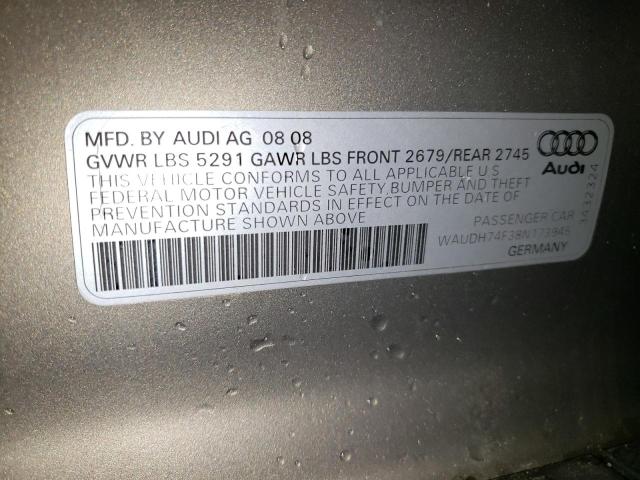 Photo 10 from auction – 2008 AUDI A6 3.2 QUA with VIN WAUDH74F38N173945