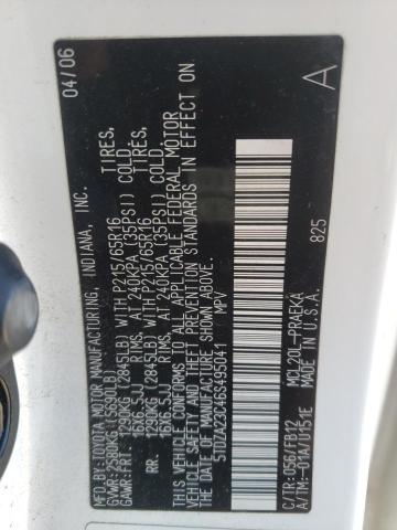Photo 10 from auction – 2006 TOYOTA SIENNA CE with VIN 5TDZA23C46S495041