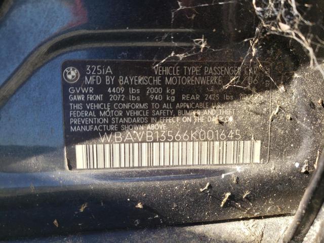 Photo 10 from auction – 2006 BMW 325 I with VIN WBAVB13566K001645