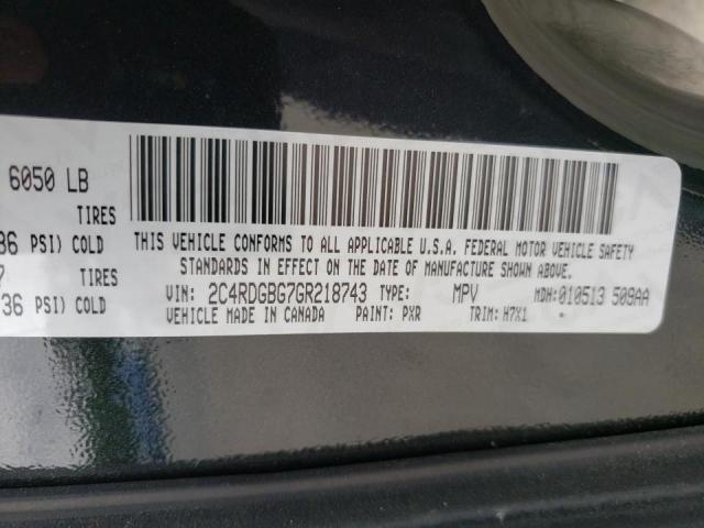 Photo 10 from auction – 2016 DODGE GRAND CARA with VIN 2C4RDGBG7GR218743