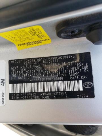 Photo 10 from auction – 2011 TOYOTA CAMRY BASE with VIN 4T1BF3EK1BU230866
