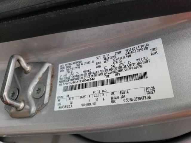 Photo 10 from auction – 2014 FORD ESCAPE SE with VIN 1FMCU9GX1EUC48942