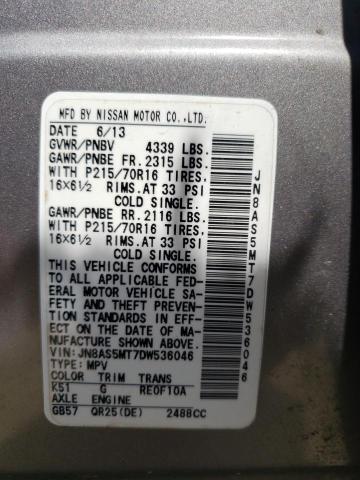 Photo 10 from auction – 2013 NISSAN ROGUE S with VIN JN8AS5MT7DW536046