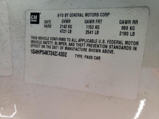 Photo 10 from auction – 2002 BUICK LESABRE CU with VIN 1G4HP54K724224302