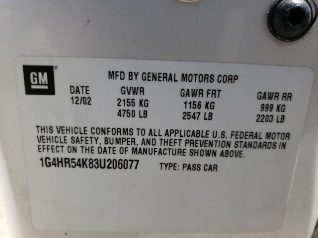 Photo 10 from auction – 2003 BUICK LESABRE LI with VIN 1G4HR54K83U206077