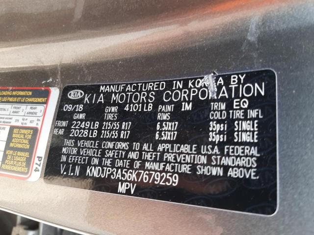 Photo 10 from auction – 2019 KIA SOUL + with VIN KNDJP3A56K7679259