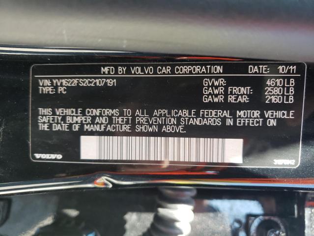 Photo 10 from auction – 2012 VOLVO S60 T5 with VIN YV1622FS2C2107191