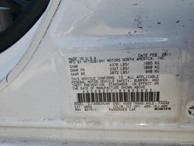 Photo 10 from auction – 2011 MITSUBISHI GALANT FE with VIN 4A32B2FF1BE022893