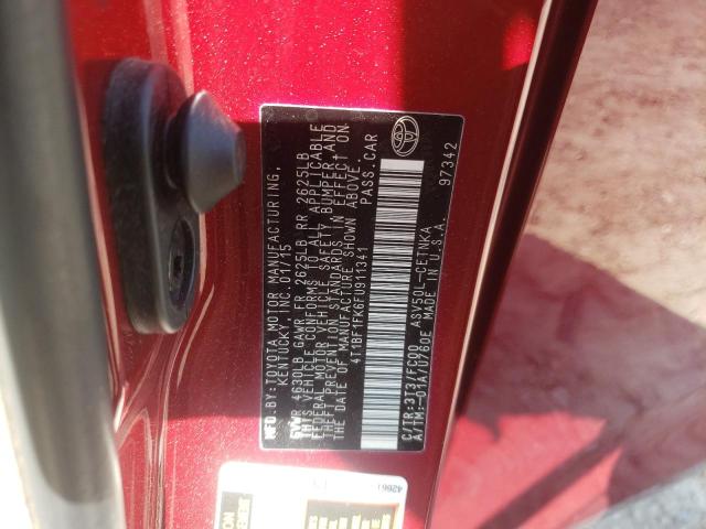 Photo 10 from auction – 2015 TOYOTA CAMRY LE with VIN 4T1BF1FK6FU911341